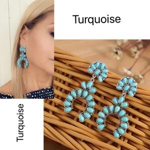 NWT Boho Style Turquoise Pierced Earrings.